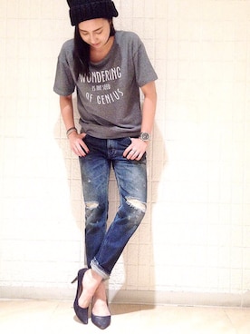 「Regalect（リガレクト）のアイテム（帽子）」を使った、Regalectさん（レディース・163cm）の秋コーディネート