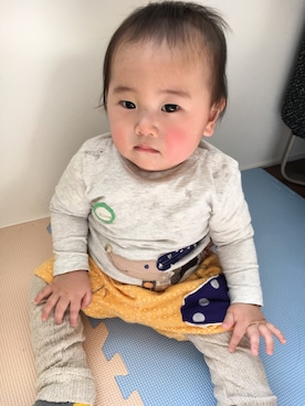 「Wafflish Waffle（ワッフリッシュワッフル）のアイテム（Tシャツ/カットソー、ホワイト系）」を使った、toraさん（レディース）の冬コーディネート