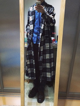 「PENDLETON（ペンドルトン）のアイテム（その他アウター）」を使った、富田修平 - Shuhei Tomitaさん（メンズ・177cm・20代）の冬コーディネート