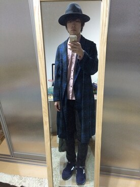 「PENDLETON（ペンドルトン）のアイテム（その他アウター）」を使った、富田修平 - Shuhei Tomitaさん（メンズ・177cm・20代）の冬コーディネート