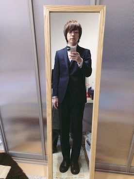 「アイテム（蝶ネクタイ）」を使った、富田修平 - Shuhei Tomitaさん（メンズ・177cm・20代）の冬コーディネート