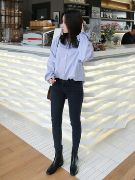 「アイテム（ブーティ）」を使った、hyuna_uptownholicさん（レディース・159cm・20代）の冬コーディネート