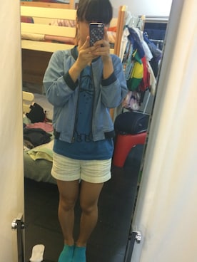 「アイテム（ブルゾン）」を使った、ゆうちゅんさん（レディース・155cm・10代）の秋コーディネート