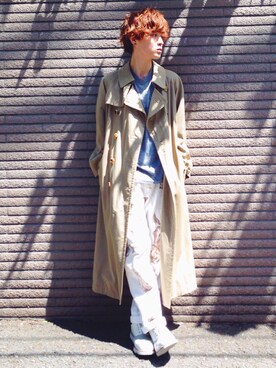 COMME des GARÇONS トレンチコート M ベージュ 限定】コムデギャルソン バーバリー チェック トレンチコート (COMME