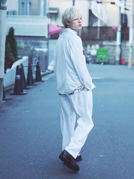 「COMME des GARCONS（コムデギャルソン）のアイテム（ブルゾン）」を使った、Ryutaroさん（メンズ・168cm）の秋コーディネート