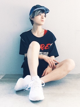 「TOGA（トーガ）のアイテム（キャップ）」を使った、Ryutaroさん（メンズ・168cm）の夏コーディネート