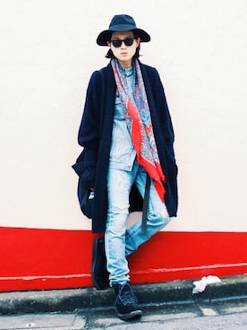 「MOUSSY（マウジー）のアイテム（帽子）」を使った、Ryutaroさん（メンズ・168cm）の秋コーディネート