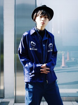 「MissMuch（ミスマッチ）のアイテム」を使った、Ryutaroさん（メンズ・168cm）の秋コーディネート