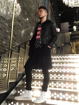 「LOVELESS（ラブレス）のアイテム（その他アウター）」を使った、neonさん（メンズ・177cm）の秋コーディネート