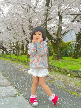 「おめかしコーデ」｜AIさん（キッズ・90cm）の春コーディネート