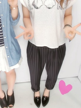 「3rd by VANQUISH（サードバイヴァンキッシュ）のアイテム（トップス）」を使った、ちゃんみーさん（レディース・154cm）の夏コーディネート