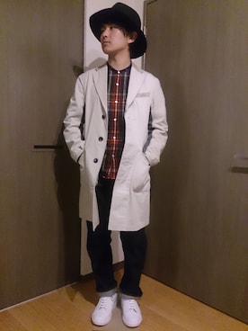 「STUDIOUS（ステュディオス）のアイテム（ハット）」を使った、Hiroyuki Kさん（メンズ・164cm）の春コーディネート