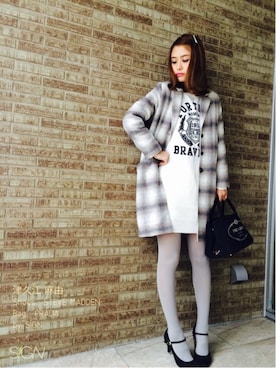 「タータンチェック」｜MAYU_TSUKUEさん（レディース・167cm）の冬コーディネート