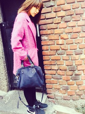 「MIXXO（ミッソ）のアイテム（チェスターコート）」を使った、Tomoko Uenoさん（レディース・158cm）の冬コーディネート