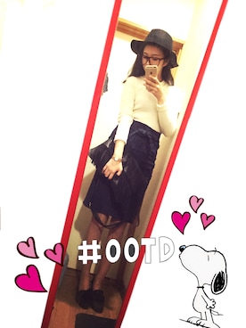 「ハットコーデ」｜miriさん（レディース・163cm）の秋コーディネート