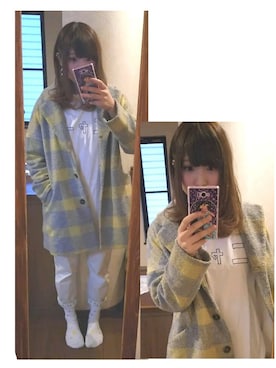 「POU DOU DOU（プードゥドゥ）のアイテム（その他アウター）」を使った、ほのぴーさん（レディース・163cm）の冬コーディネート
