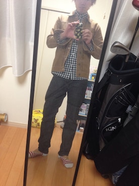 「TOMMY（トミー）のアイテム（デニムジャケット）」を使った、ゆうすけさん（メンズ・176cm）の秋コーディネート