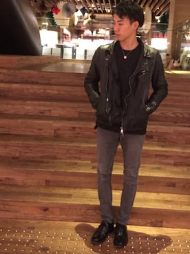 「アイテム（その他アウター）」を使った、y.ashiさん（メンズ・172cm・20代）の冬コーディネート