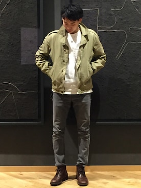 「男気japan」｜「アイテム（ジャケット/アウター）」を使った、y.ashiさん（メンズ・172cm）の冬コーディネート
