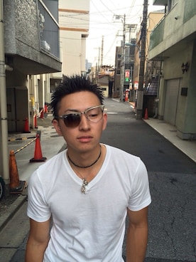 「Chrome Hearts」｜「アイテム（その他シューズ）」を使った、SIMCさん（メンズ・163cm）の夏コーディネート
