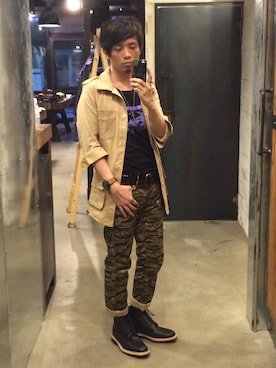 「Loake（ローク）のアイテム（ブーツ）」を使った、Shawn0415さん（メンズ・165cm）の夏コーディネート