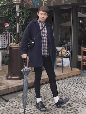 「5（ファイブ）のアイテム（ジャケット/アウター）」を使った、Kiwi Qさん（メンズ・174cm）の春コーディネート