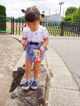 「Lee（リー）のアイテム（シューズ）」を使った、ripipi🍯さん（キッズ・90cm）の秋コーディネート