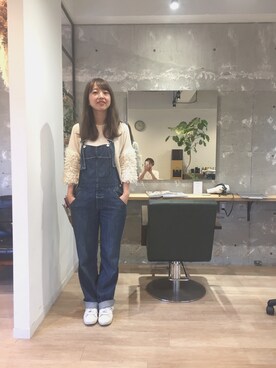 「A.P.C.」｜「アイテム（サロペット/オーバーオール）」を使った、miyukinakaさん（レディース・160cm）の冬コーディネート