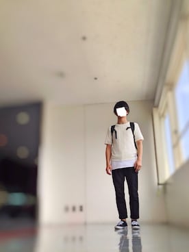 「roshell（ロシェル）のアイテム（バッグ）」を使った、かんぱんさん（メンズ・169cm）の夏コーディネート