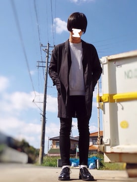 「レディース」｜「アイテム（チェスターコート）」を使った、かんぱんさん（メンズ・169cm）の秋コーディネート