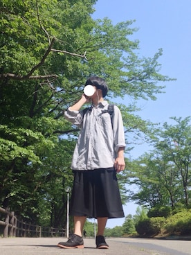 「ゆるゆる」｜「アイテム（その他シューズ）」を使った、かんぱんさん（メンズ・169cm）の春コーディネート