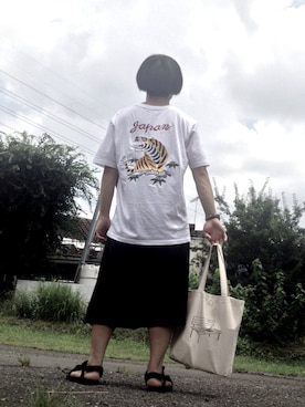 「SOYOUS（ソユーズ）のアイテム（トップス）」を使った、かんぱんさん（メンズ・169cm）の夏コーディネート