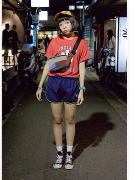 「streetsnap」｜「アイテム（アクセサリー）」を使った、Jessie さん（レディース・156cm）の夏コーディネート