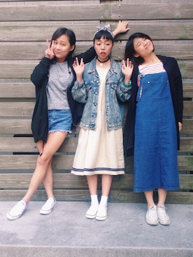 「MUJI」｜「アイテム（モカシン/デッキシューズ）」を使った、Jessie さん（レディース・156cm）の秋コーディネート
