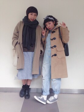 「アイテム（その他シューズ、グレー系）」を使った、Jessie さん（レディース・156cm）の春コーディネート