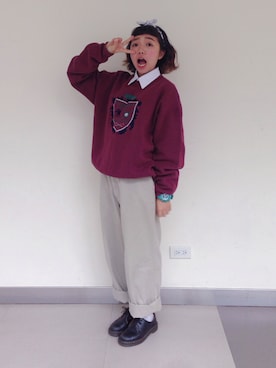 「アイテム（ジャージ）」を使った、Jessie さん（レディース・156cm・10代）の春コーディネート