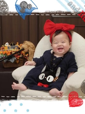 「ハロウィン」｜「アイテム（財布/小物）」を使った、ゆずママさん（キッズ・70cm）の秋コーディネート