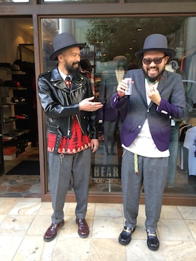 「SWAGGER（スワッガー）のアイテム（テーラードジャケット）」を使った、NOBEHIGEKUSOBOKEさん（メンズ・172cm）の冬コーディネート