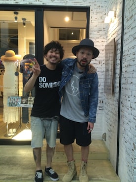 「SWAGGER（スワッガー）のアイテム（デニムジャケット）」を使った、NOBEHIGEKUSOBOKEさん（メンズ・172cm）の夏コーディネート