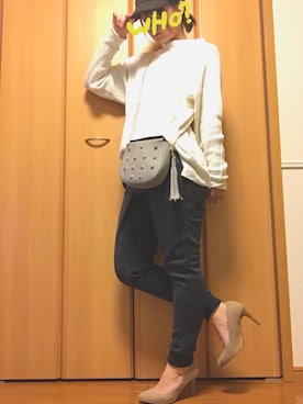 「ワークキャップ」｜「アイテム（パンプス）」を使った、ナツキさん（レディース・161cm）の秋コーディネート