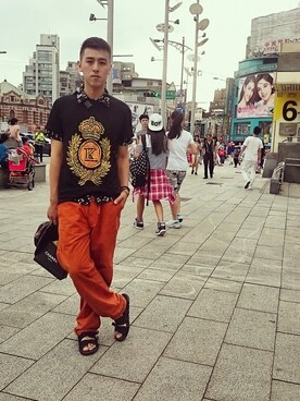 「orange」｜Tyruさん（メンズ・174cm）の夏コーディネート
