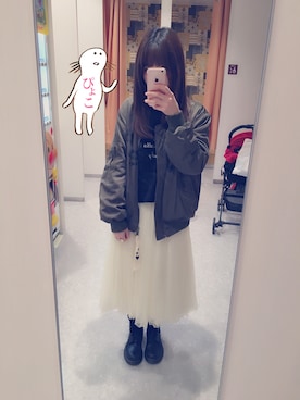 「aiko」｜「アイテム（ブルゾン）」を使った、p y o k o さん（レディース・159cm）の冬コーディネート
