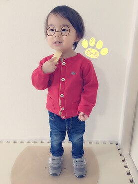 「GO SPROUT（ゴースプラウト）のアイテム」を使った、p y o k o さん（キッズ・80cm）の春コーディネート