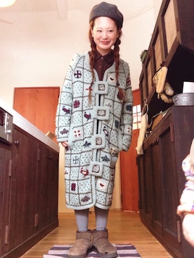 「BEAMS BOY（ビームスボーイ）のアイテム（ハンチング/ベレー帽）」を使った、よちさん（レディース・157cm）の冬コーディネート