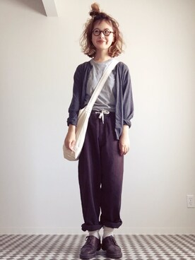 「RNA（アールエヌエー）のアイテム」を使った、よちさん（レディース・157cm）の秋コーディネート
