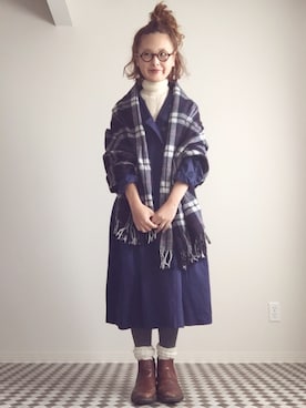 「MOSCOT（モスコット）のアイテム」を使った、よちさん（レディース・157cm）の秋コーディネート