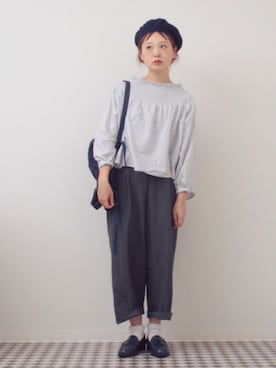 「chambre de charme（シャンブルドゥシャーム）のアイテム（パンツ）」を使った、よちさん（レディース・157cm）の秋コーディネート