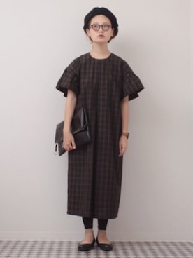 「NANO universe（ナノユニバース）のアイテム（バレエシューズ）」を使った、よちさん（レディース・157cm）の秋コーディネート