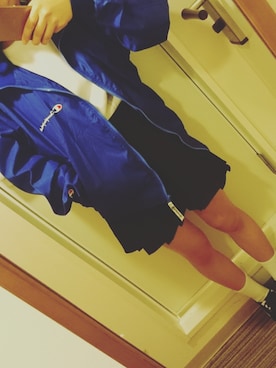 「Champion（チャンピオン）のアイテム（ナイロンジャケット）」を使った、"mattsu"さん（レディース・156cm）の秋コーディネート