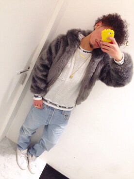 「JOYRICH」｜「アイテム（ブルゾン）」を使った、Yuki Itoさん（メンズ・175cm）の冬コーディネート